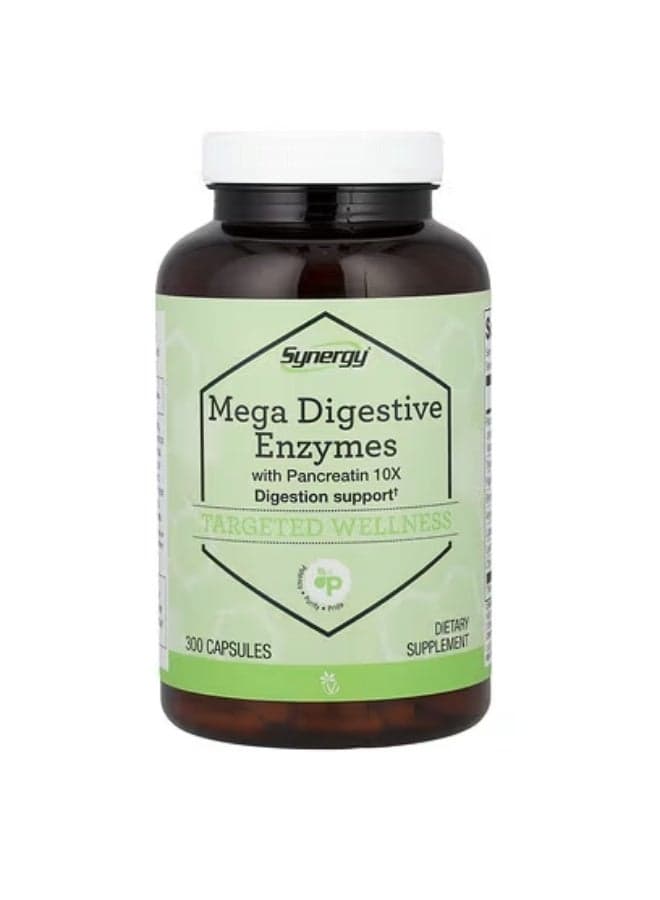 Vitacost, Synergy®, Mega Digestive Enzymes With Pancreatin 10X, 300 Capsules