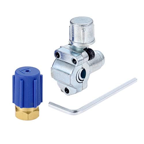 Aupoko A/C Retrofit Valve Kit, Retrofit Valve with Dust Cap Convert, BPV31 Bullet Piercing Tap Valve Line Tap Valve Kit, Fits for HVAC Refrigerant System R12 R22 R502 R134A