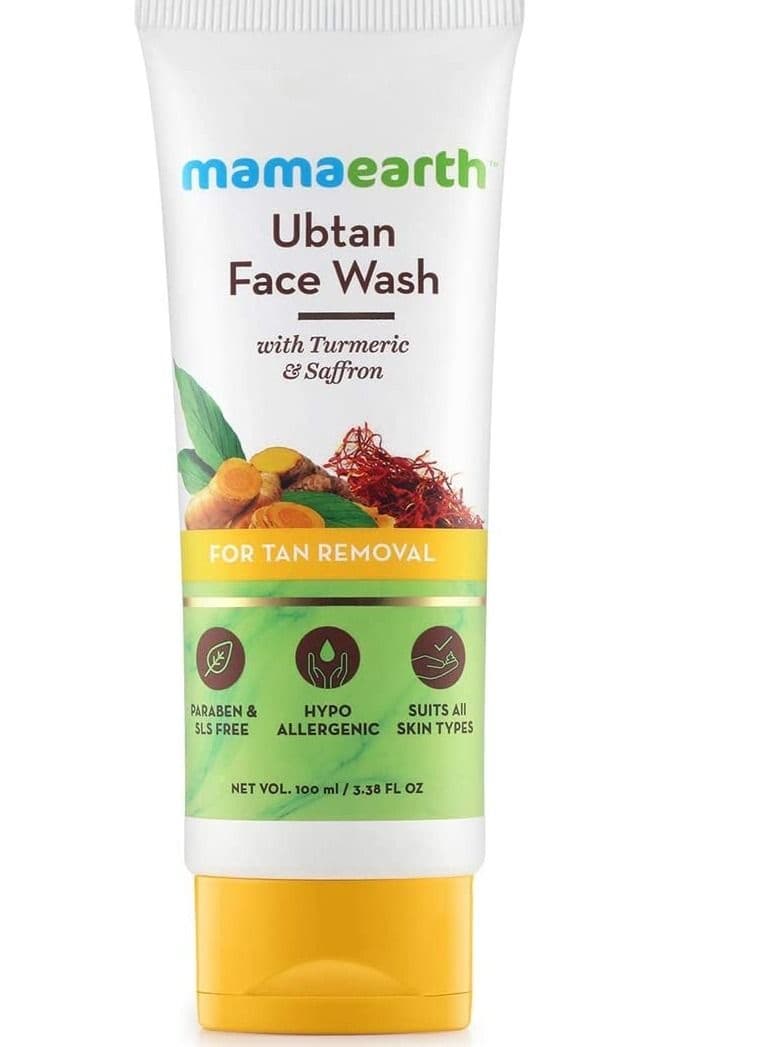 Ubtan Natural Face Wash For All Skin Type With Turmeric & Saffron For Tan Removal And Skin Brightning, 100 ml