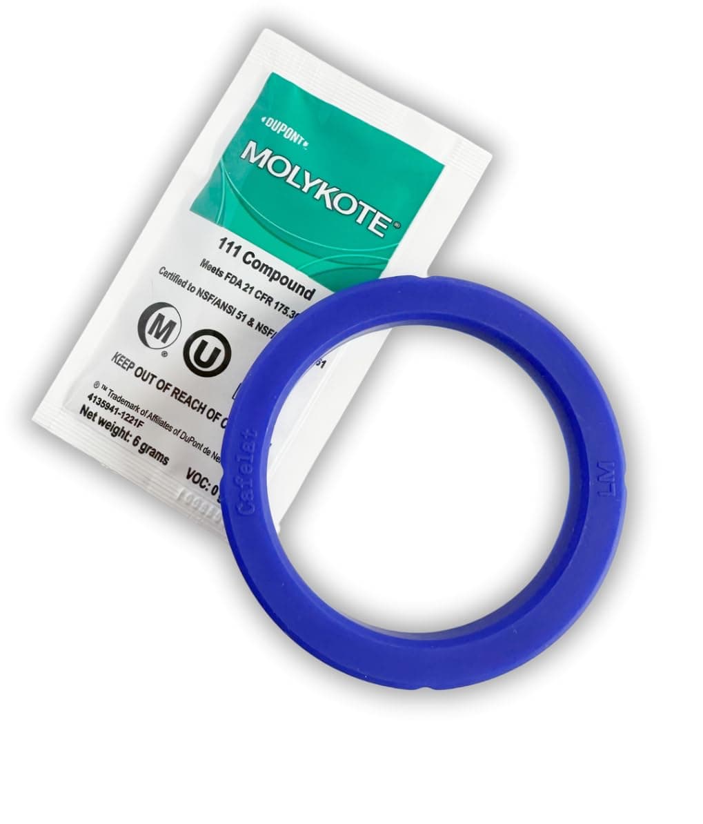 Gasket made for La Marzocco, Slayer, Synesso. Cafelat Gasket and Molykote 111 Grease.