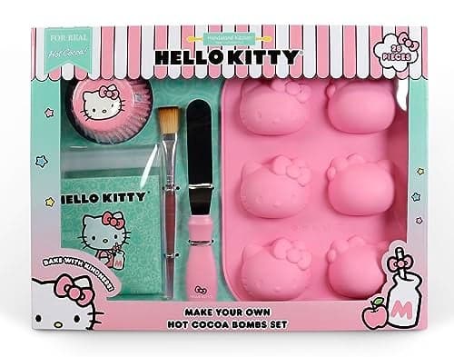 Handstand Kitchen Hello Kitty Hot Cocoa Bomb Making Set with Silicone Mold, Spatula and More!