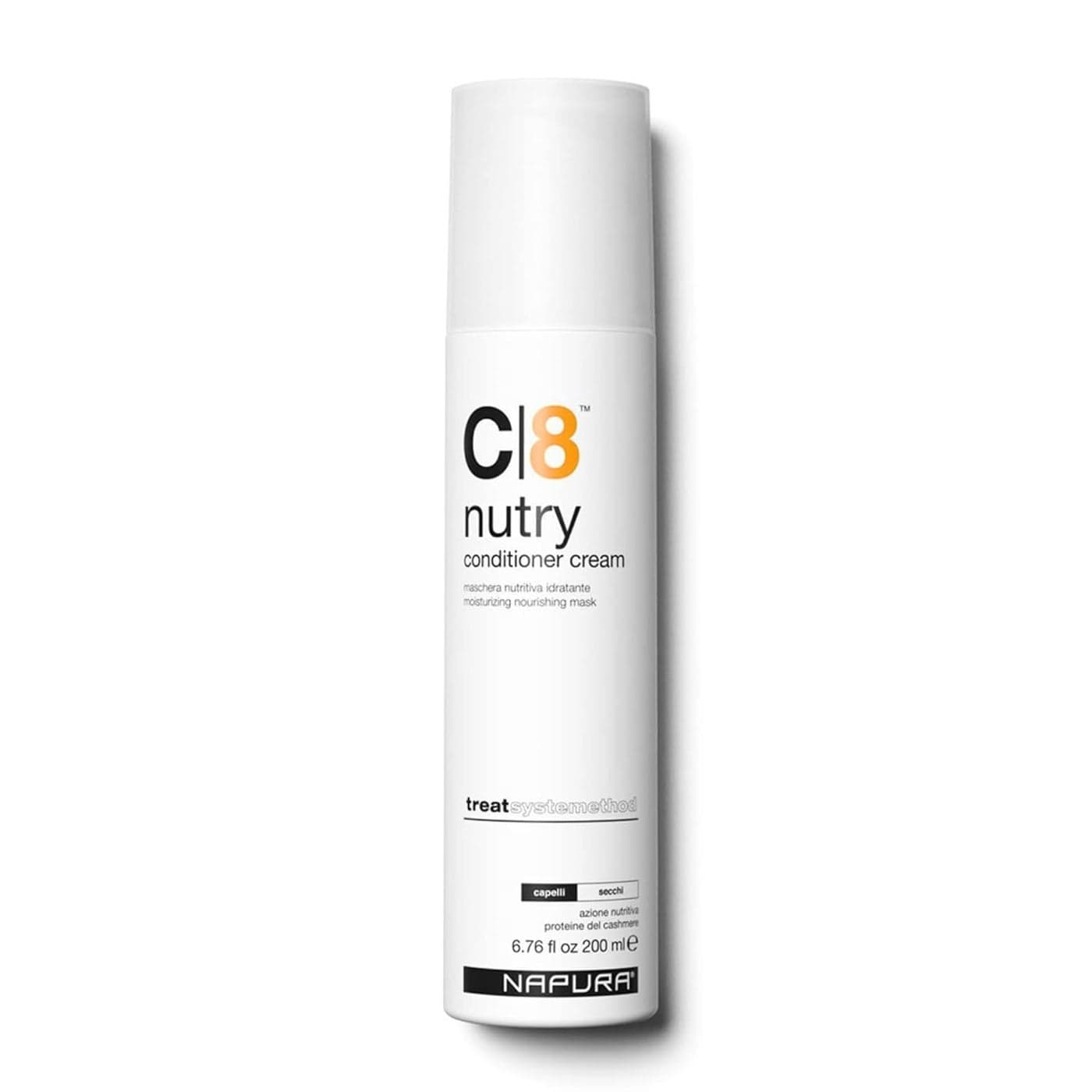 NAPURA C8 Moisturizing Conditioner Cream 676 fl oz for Dry Damaged Hair Cashmere Proteins Jojoba Avocado Oils Hydrates Nourishes Adds Shine