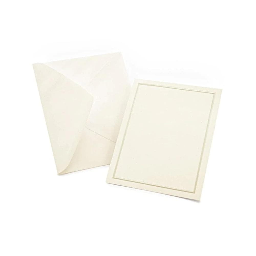 Gartner Studios Pearl Foil Border Print at Home AllPurpose Cards IvoryCream 425 x 55 inches