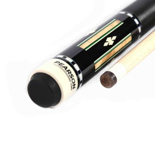 PEARSON Cues Prestige Series Pool Cue 58 Maple Wood LowDeflection Shaft Quick Release Joint Professional Billiard Stick for Serious Players Tournament Play 19 Oz Black Maple Green