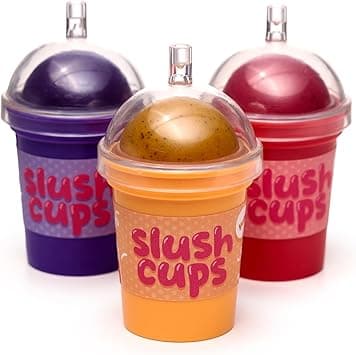 Puckator Exfoliating Lip Balm in a Slushy Cup Holder Lip Care Stick Balms Chapstick Holiday Essentials For Women Family Lipbalm Moisturiser Exfoliator Cream Pretty Cute Lip Blam Bam