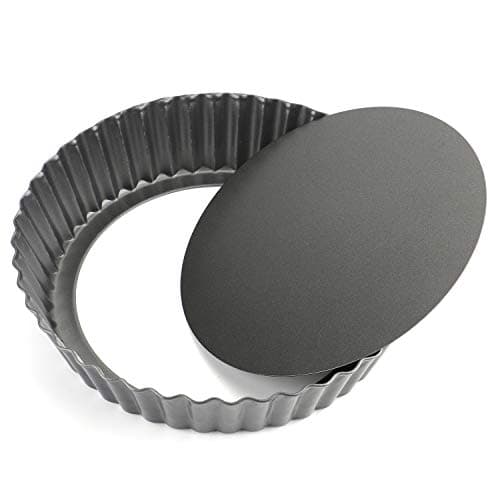 Tosnail 95 x 2 Nonstick Tart Pan Quiche Pan Pie Pan with Removable Bottom