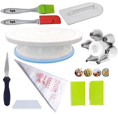 hpk Plastic Cake Decoration Tools Set with Accessorieshpkbdjk3 28x8cm Multicolour