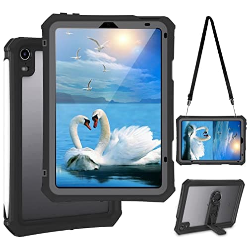 Transy for iPad mini 6 Case/iPad mini 7 (A17 Pro) Case, Waterproof Case for iPad mini 7th Generation 2024/iPad Mini 6th Generation 2021 8.3-inch, Full Body Protective with Pencil Holder