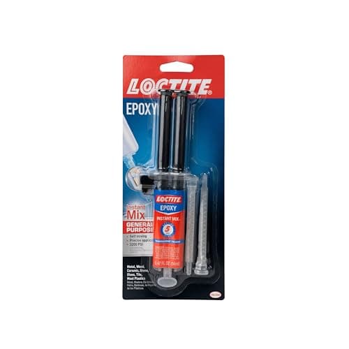 Loctite Multipurpose Epoxy,Sets in 5-10 minutes, Water Resistant, No shrinkage, High strength, Convenient use,Compatible with Wood,Glass, Ceramic,Concrete, Metal,Fibreglass,Stone,DIY,Self-mixing-14 ml
