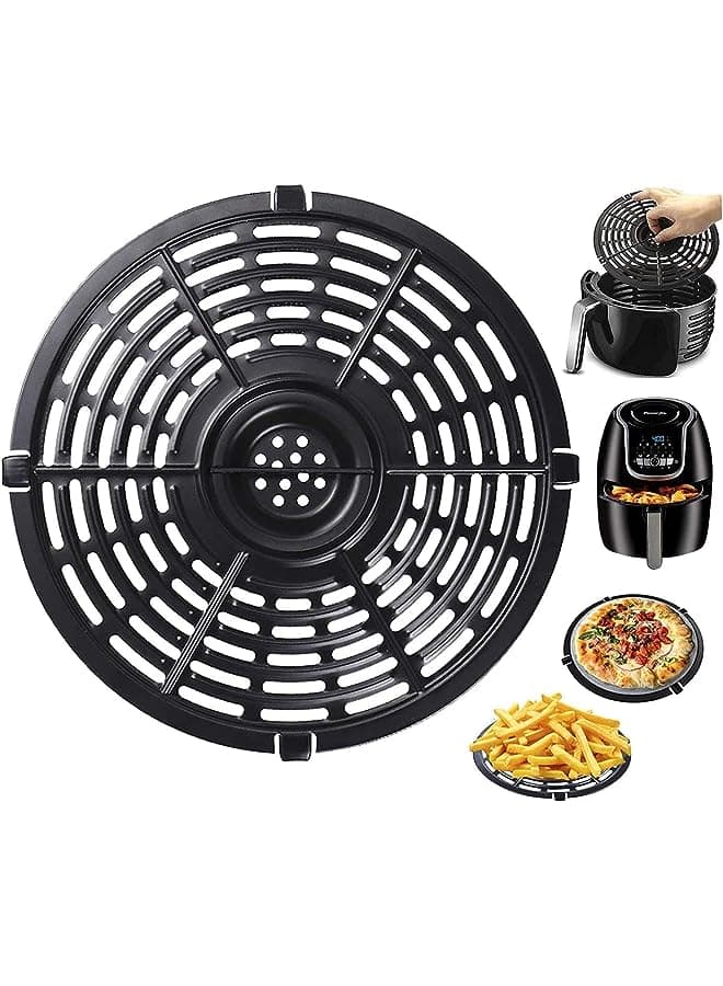 Fryer Replacement Grill Pan For Power Dash Chefman 5QT Air Fryers Crisper Plate,Air fryer Grill Plate,Non-Stick Fry Coating Pan,Dishwasher Safe (8.46in/5QT)
