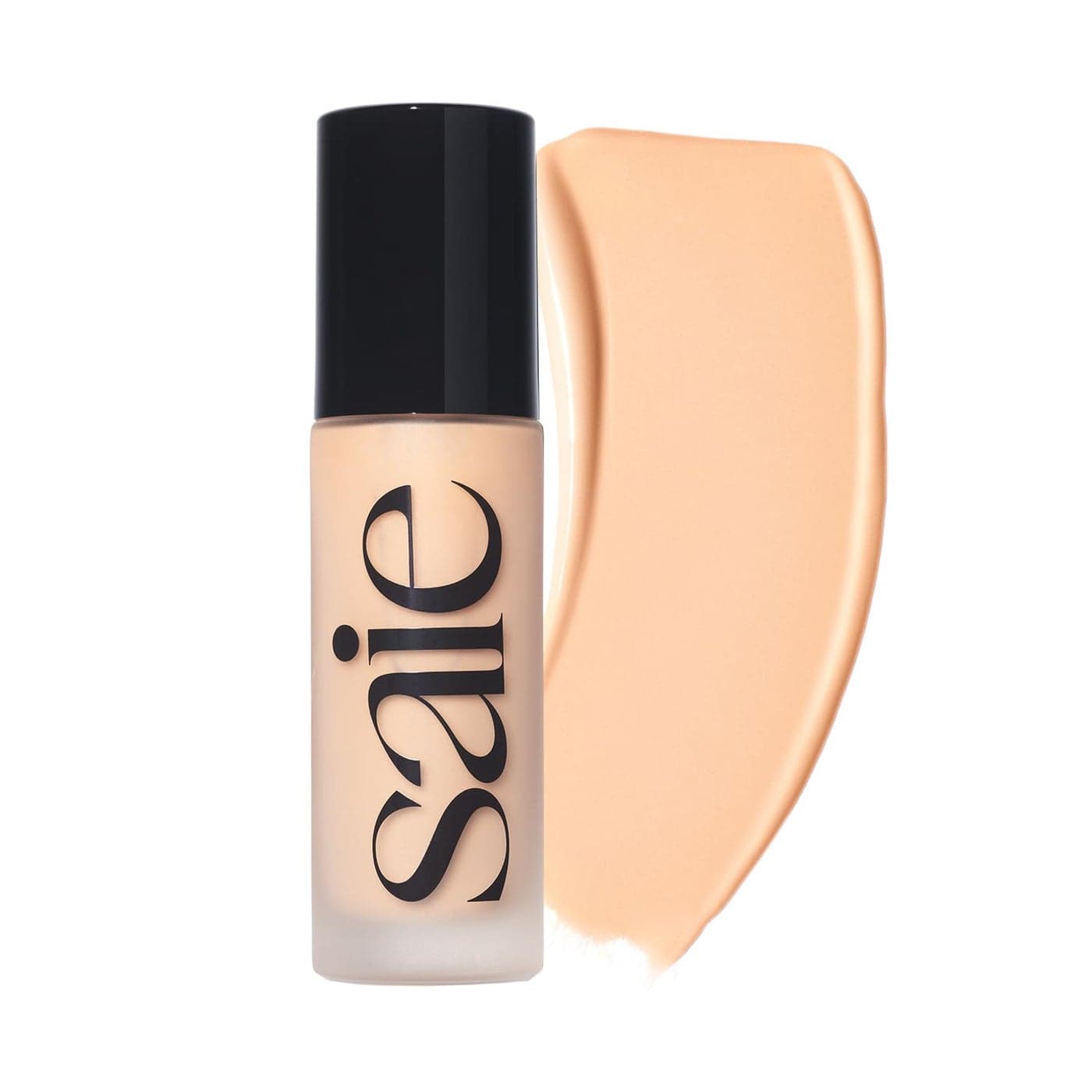 Saie Glowy Super Skin Tint Liquid Foundation Hydrating Serum Foundation with Lightweight Medium Coverage Formulated with Hyaluronic Acid to Hydrate Brighten and Plump Shade 7 101 oz