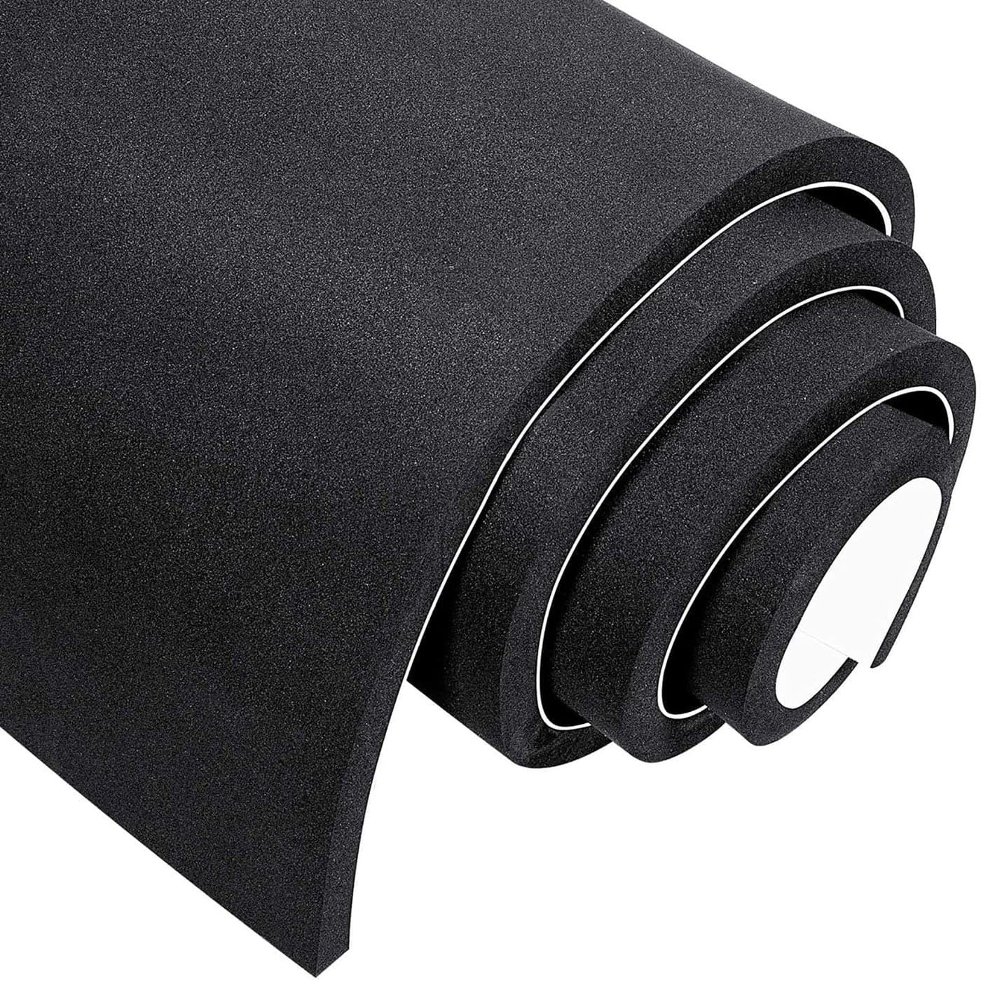MAGZO Backed Adhesive Foam Padding 12 Thick x 12 W x 59 L Black Neoprene Sheets Closed Cell Foam Sheet Roll