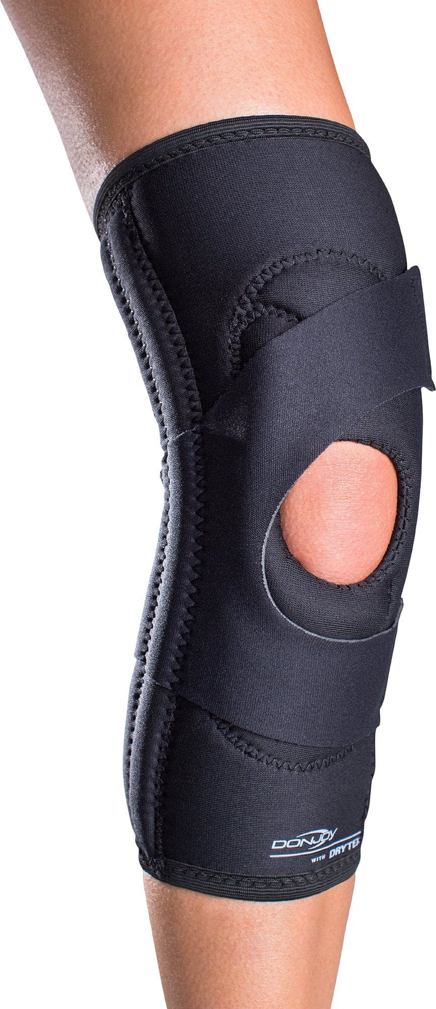 DonJoy Lateral J Patella Knee Support Brace with Hinge: Drytex, Right Leg, Large