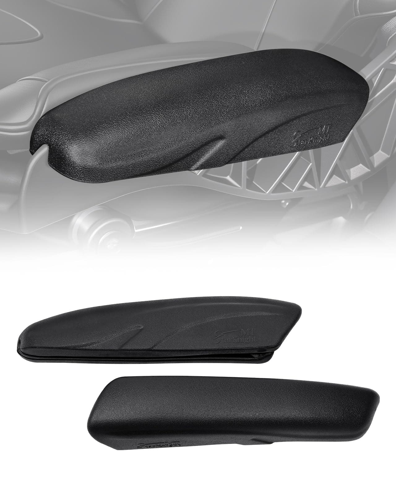 StarknightMT Seat Side Pads Compatible with Can-Am Maverick X3 / X3 MAX/R 2017-2025, PU Foam Cushion Assembly for Thigh Support & Comfort, UTV Accessories (Black)