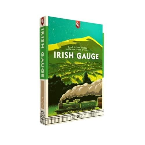 Capstone Games Irish Gauge Strategy Board Game for Ages 15 Economic Railroad Investment with Auction Bidding and Shareholding Route Expansion Euro Style Railway Network 35 Players 60 Min