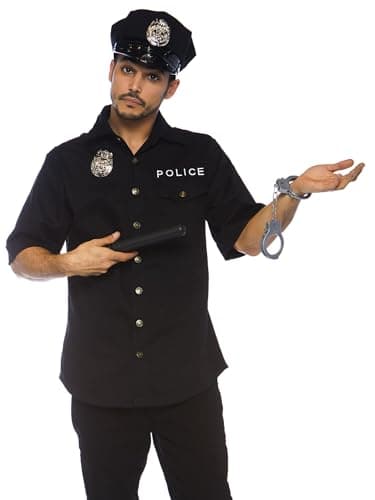 Leg Avenue mens Police Adult Sized Costumes, Black, X-Large US