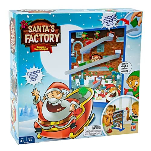 Fotorama Santa's Factory Fast Paced Present Delivery Christmas Game with Spinning Santa's Sleigh & Gift Chute Holiday Fun Activities for The Family and Kids Ages 4 and Up 1-2 Player Games