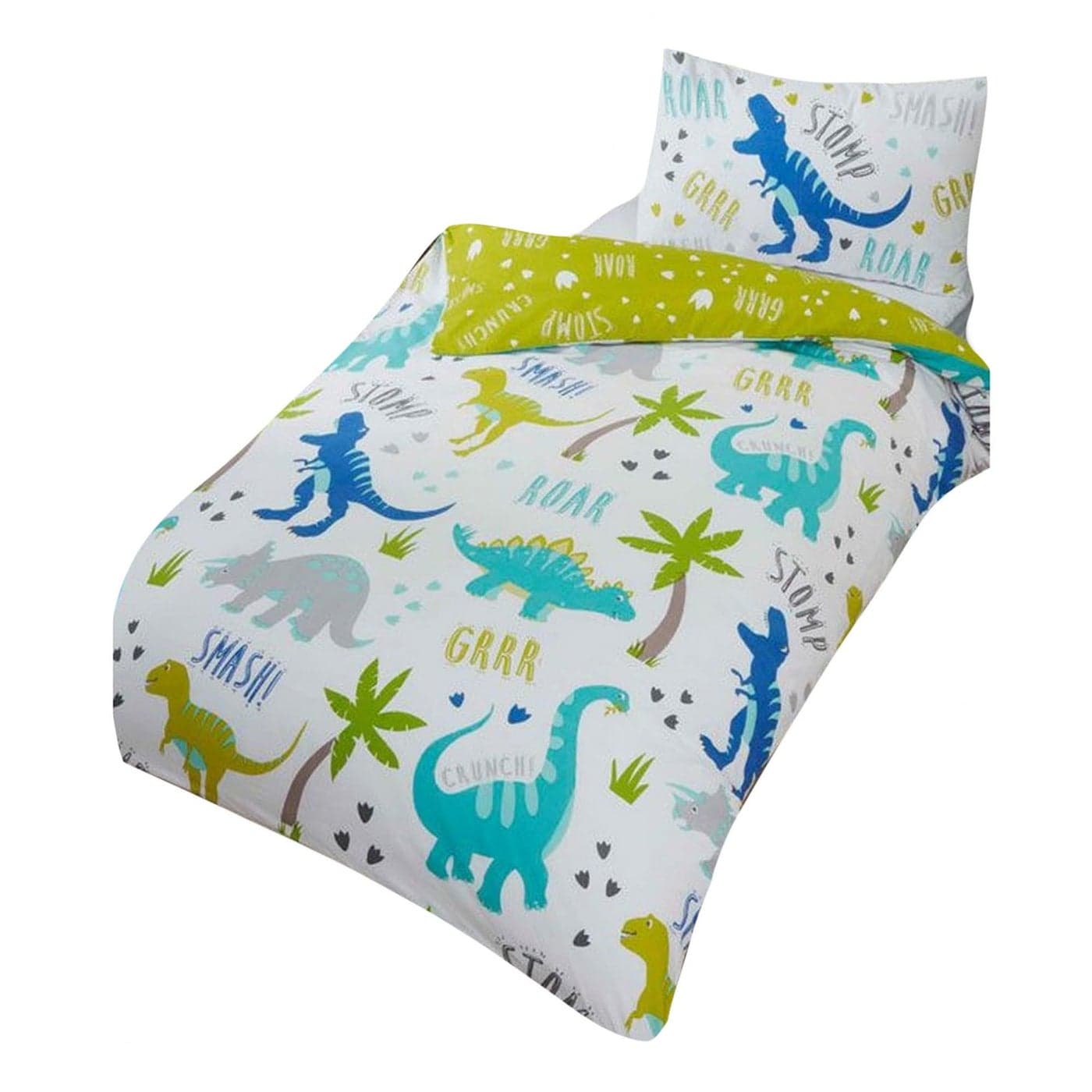 Rapport Roarsome Dinosaur Reversible Duvet Cover Set Single Kidz