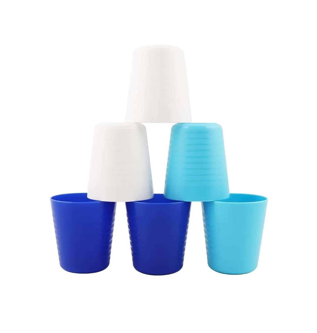 fulong Ecofriendly Unbreakable BPA Free Dishwasher Safe Plastic Drinking Cups for kidsAdultReusable Water Tumblers dishwasher safe 8ozSet of 6