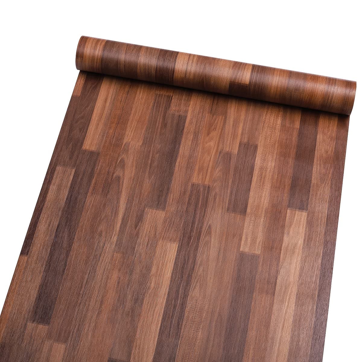 Self Adhesive Wood Butcher Block Contact Paper for Kitchen Countertop Cabinets Door Table Desk Furniture Decal Wallpaper 157X117 Inches Dark Color