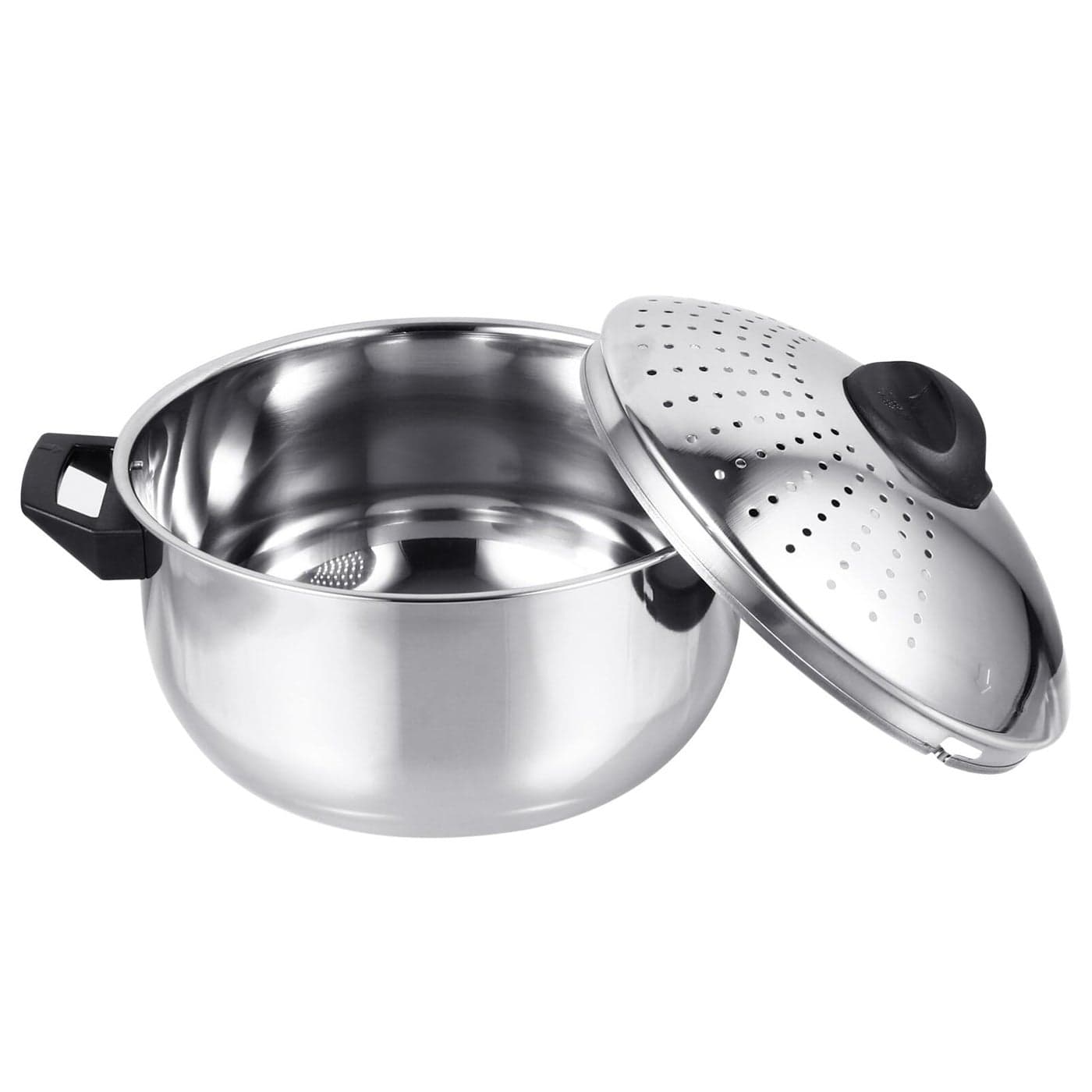 Hemoton Stainless Steel Cooking Pot Pasta Pot Noodles Cooking Pot with Strainer Kitchen Cookware 16CM63inch Diameter