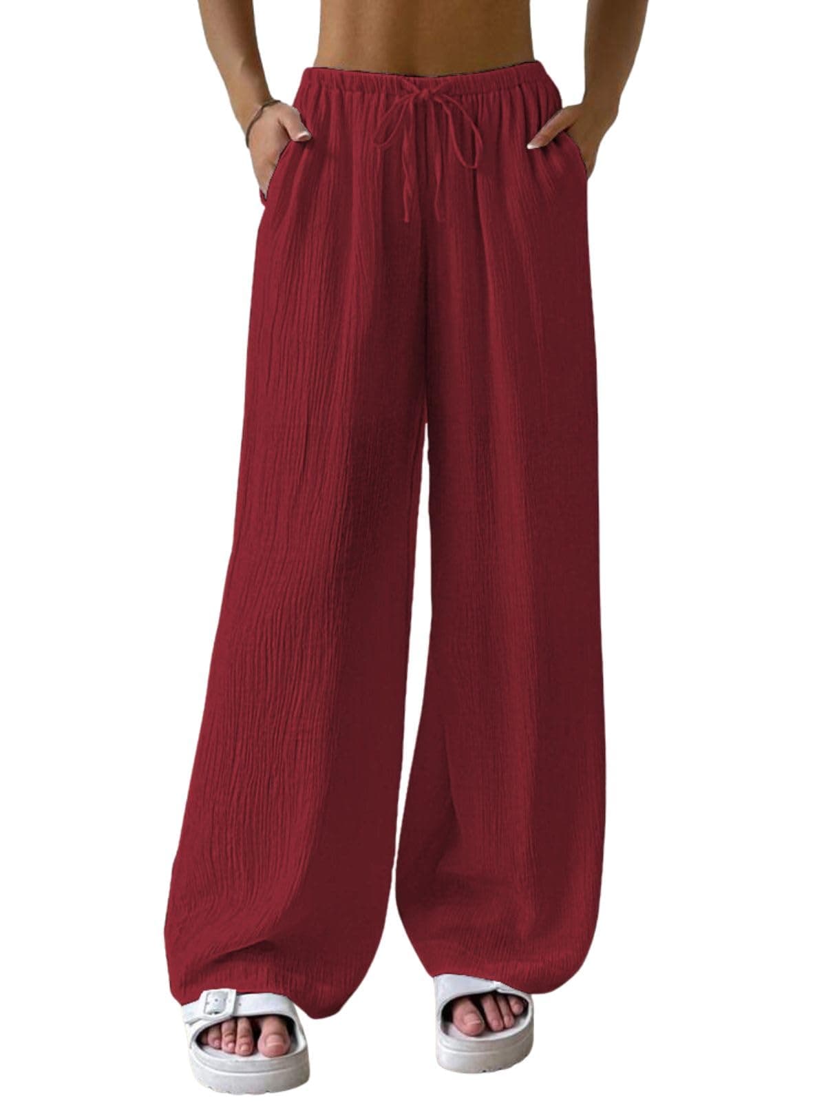 GRECIILOOKS Women's Loose High Rise Trouser | High-Waist Korean Pants | Formal Track Pant | Cargo Style Baggy Trendy