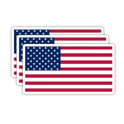 3PCS America Flag stickers USA American Sticker US Patriotic Waterproof Vinyl Decals For Laptops Tumblers Water Bottles Books Scrapbooks Size 3 x 17 Inch