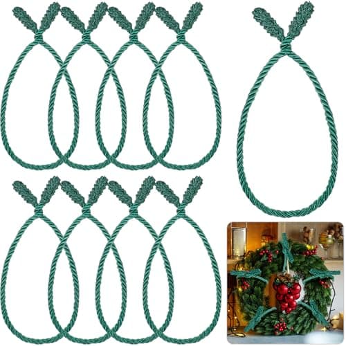 Zhengmy 8 Pcs 20 Inches Christmas Garland Ties Christmas Decorative Twist Ties for Banister Reusable and Flexible Twist for Xmas Home Decorations Holiday Craft Wrapping (Green)