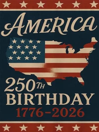 NWQZBYHT 5D Diamond Painting Kits for AdultsAmerican 250 Th Birthday Diamond Art Kits for AdultsRound Full Drill Diamond Dots DIY American Flag Gem Painting Picture Crafts Home Wall Decor 12x16 Inch