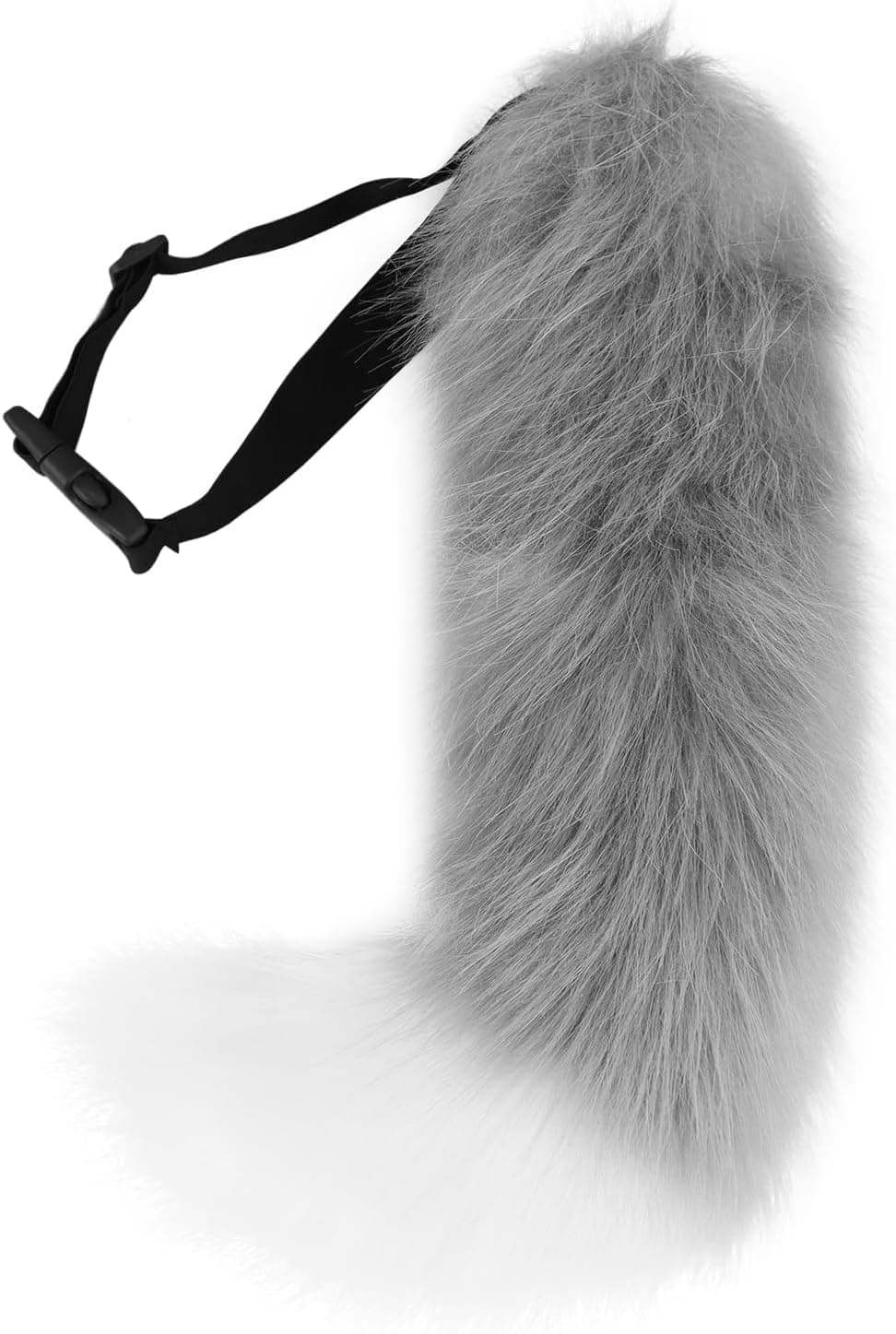 BANLAN Faux Fur Fox Costume Cat Tail Cosplay Halloween Christmas Party Costume One Size, Gray