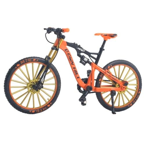 Ailejia Alloy Mountain Finger MTB Bike Downhill DH Downhill Bicycle Ornament Toy Mini DS Bicycle Racing Vehicles Toy Models Decoration Crafts for Home SOrange