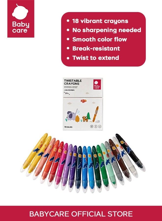 Babycare - Twistable Crayons - 18 Pcs