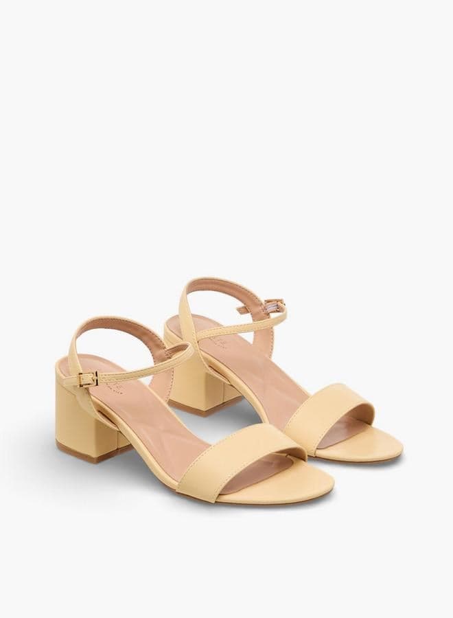 Women Block Heel Ankle Strap Sandals