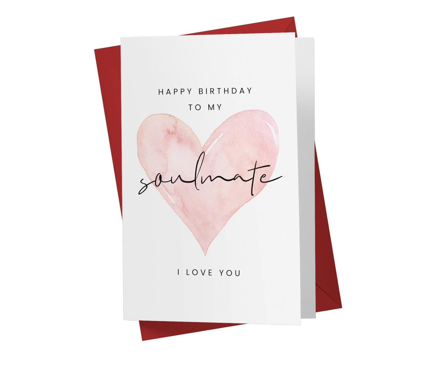 Karto Sweet Birthday Card for Husband Wife Him Her - Large 5.5x8.5 inch Boyfriend Girlfriend Birthday Cards - Soulmate Heart