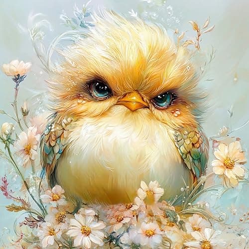 Possoco Diamond Art Kits for Adults Beginner, Birds 5D Diamond Painting Kits for Adults, DIY Round Full Drill Gem Art Painting and Crafts for Gift Home Wall Decor 14x14 Inch