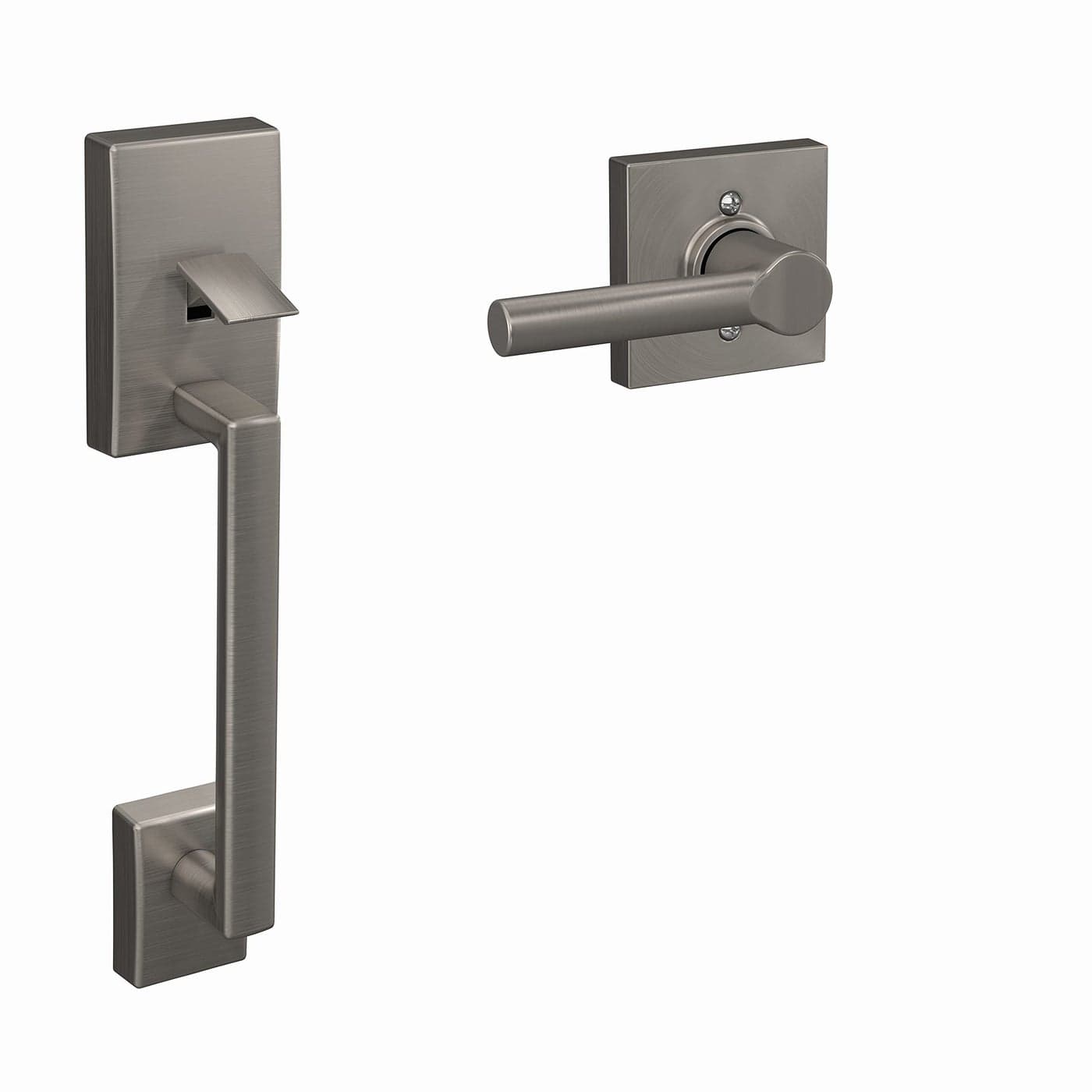 SCHLAGE FE285 CEN 619 BRW COL 16080 10027 134 Front Entry Handleset Interior Collins Trim Satin Nickel