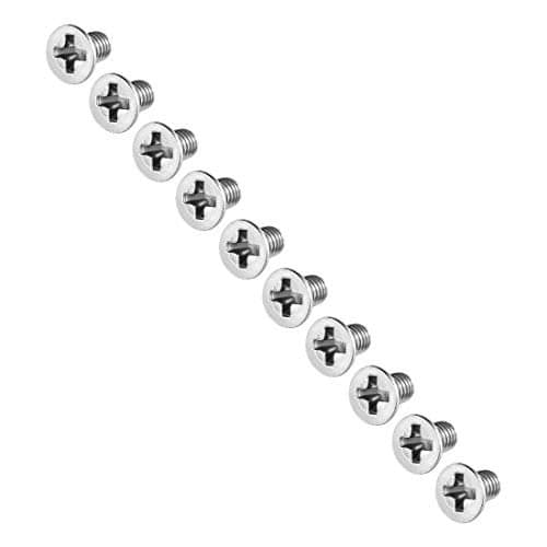 uxcell M3x5mm Flat Head Machine Screws, Phillips Cross Screw, 304 Stainless Steel, Fasteners Bolts 100Pcs