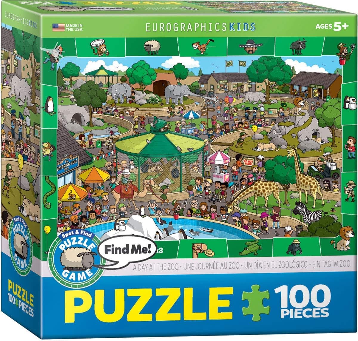 A Day at the Zoo Spot and Find Puzzle 100Piece