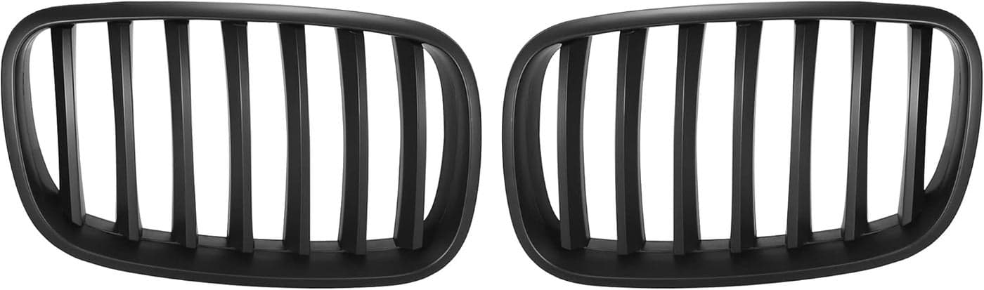 X AUTOHAUX Matte Black ABS Plastic Front Grille for BMW X5 X6 E70 E71 (2007-2013)