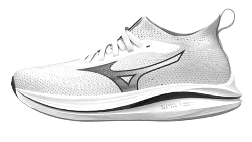 Mizuno Men's Neo Zen Running Shoe | Max Cushioned Lightweight Speed Trainer | US Mens 11 White/Black