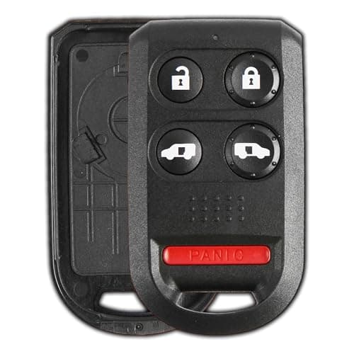 KeylessOption Key Fob Cover Case Replacement for 2005 2006 2007 2008 2009 2010 Honda Odyssey Remote Shell, 5-Button OUCG8D-399H-A, No Programming Necessary