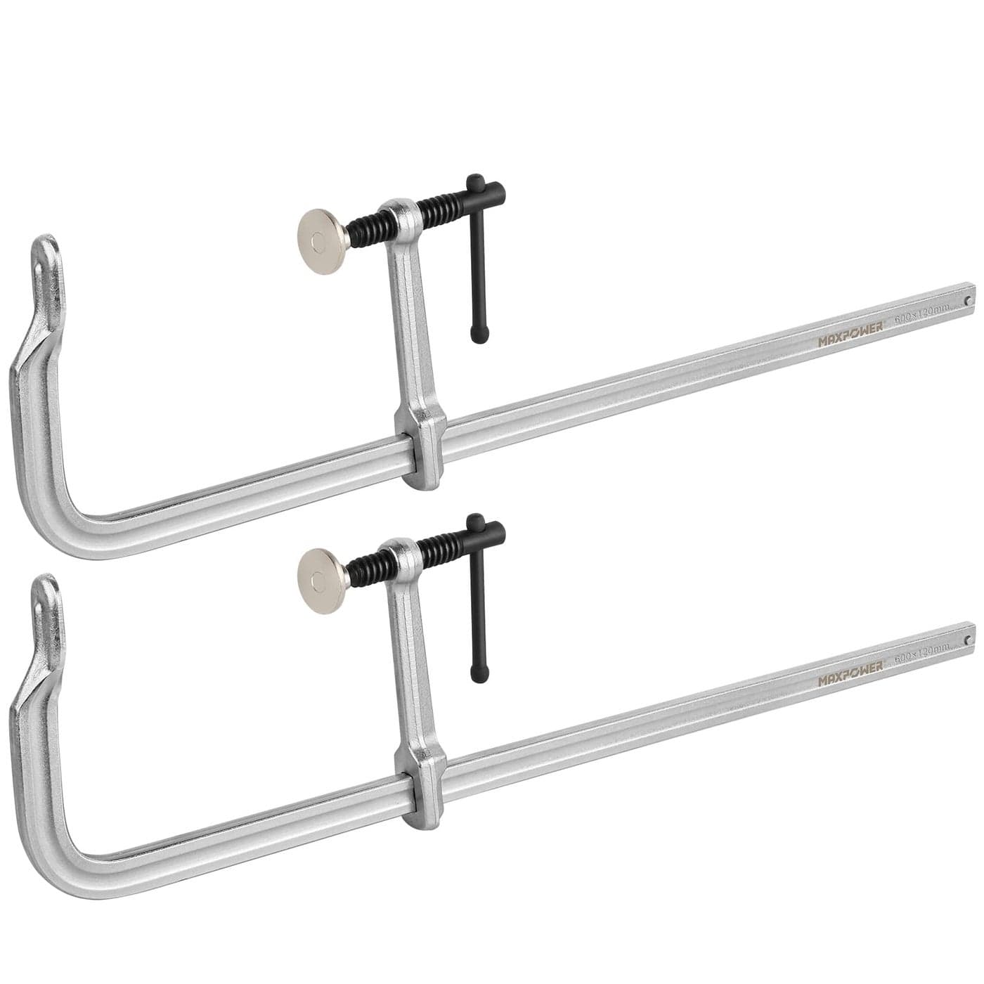 MAXPOWER F Clamp 24 inch Heavy Duty Clamps for Welding Max Jaw 24inch Throat depth 434 inch Pack of 2