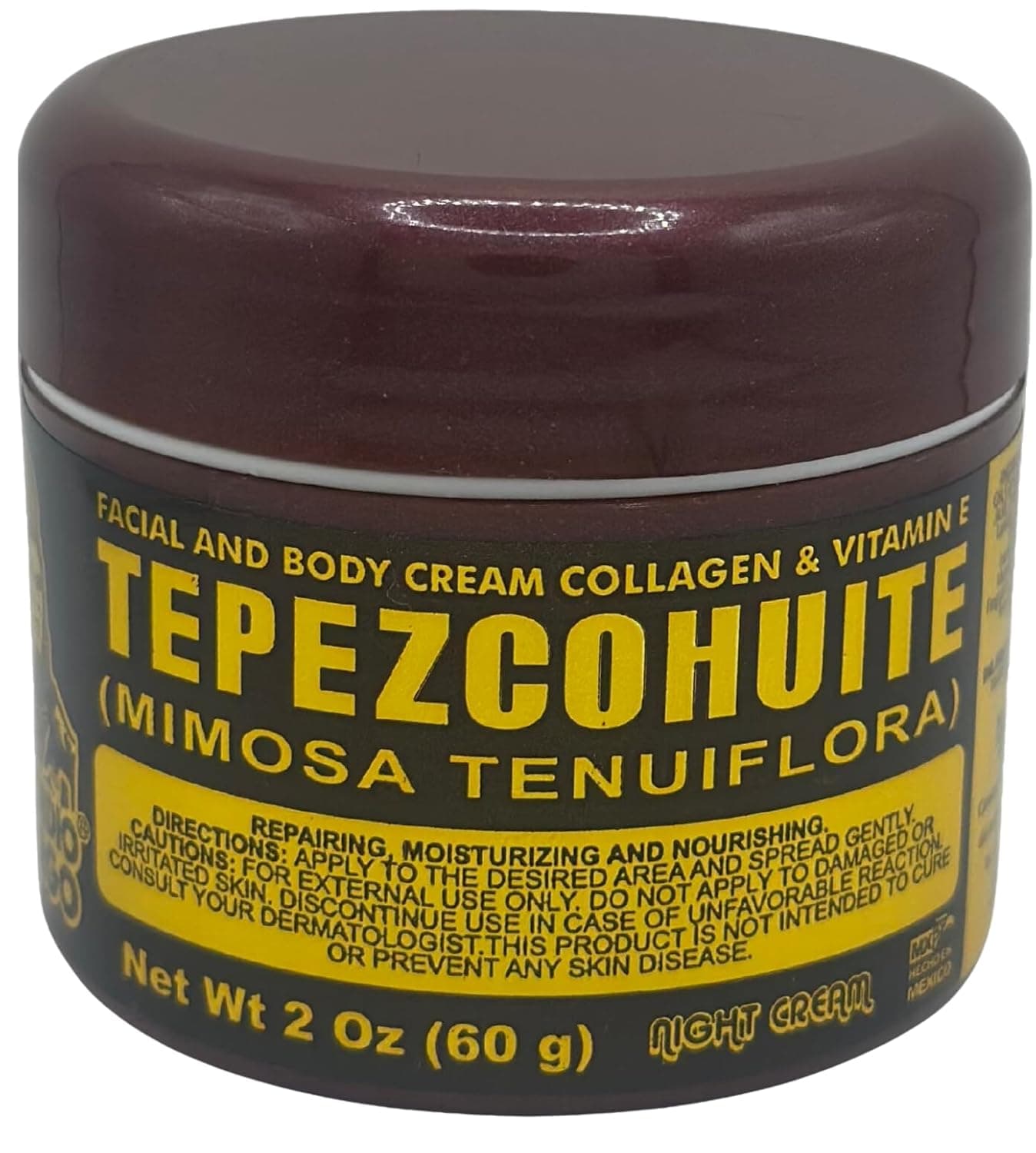 DEL INDIO PAPAGO Night Skin Cream with Tepezcohuite 60g 2Fl Oz