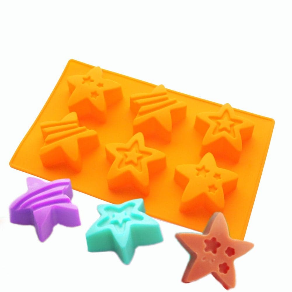 XHaibei Super Rock Stars Silicone Mold 28inch Diameter MultiUse Soap Crayon Chocolate Resin Maker Dishwasher Safe Color Randomly Sent
