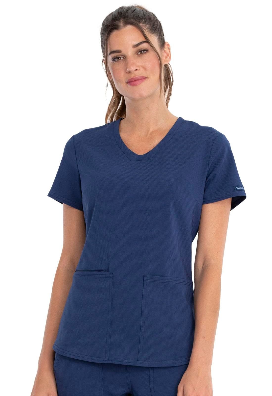 Cherokee Women's V-Neck Scrubs Top, Navy