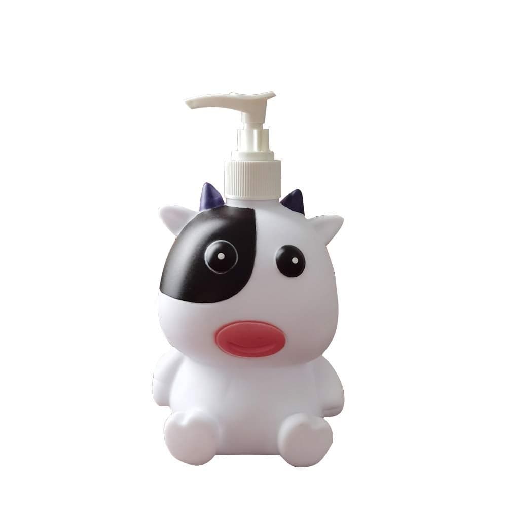 Hyever Frog Cow Cute Cartoon Animal Hand Soap Pump Lotion Hand Soap Shampoo Shower Gel Dispenser Suitable for Bathrooms Kitchen Countertops Bathroom Accessories Cow