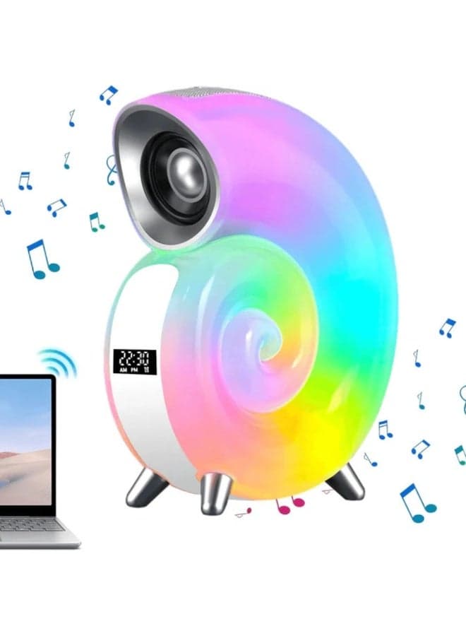 Cute Conch Shaped Portable Wireless Speaker With Colorful Lights- Multi-Color
