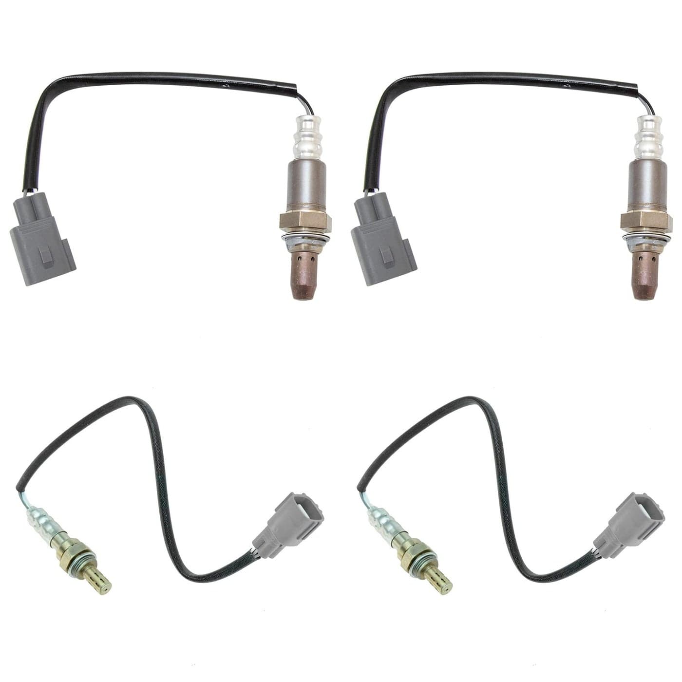 TRQ 4 Piece Kit O2 Oxygen Sensor 4 Wire Compatible with 20052009 Toyota 4Runner V6 40L 20052009 Lexus GX470 V8 47L 20052008 Toyota Tacoma V6 40L 20072009 Toyota FJ Cruiser V6 40L
