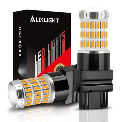 AUXLIGHT 3157 3057 3156 4157 3157K LED Bulbs Amber Yellow Ultra Bright 60SMD LED Replacement for Blinker Lights Turn SignalParking or Running Lights BrakeTail Lights Pack of 2