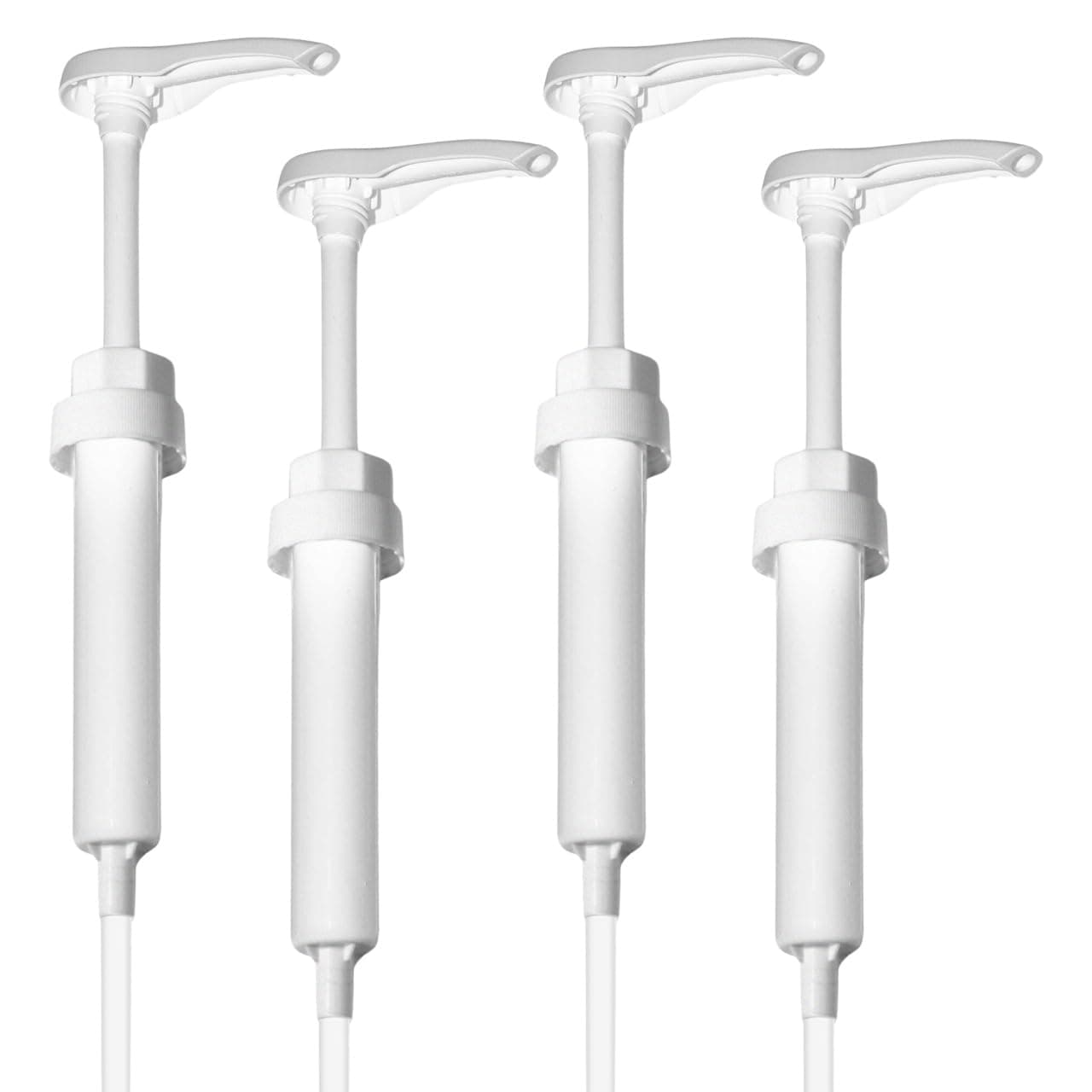 Gallon Pump Dispenser Dispenses 1 Ounce Per Stroke for Plastic or Glass Bottles HeavyDuty Leak Proof for Commercial and Household Use BPA Free 38400 Pack of 4